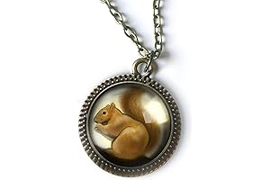 Victorian Cottagecore Squirrel Pendant Necklace