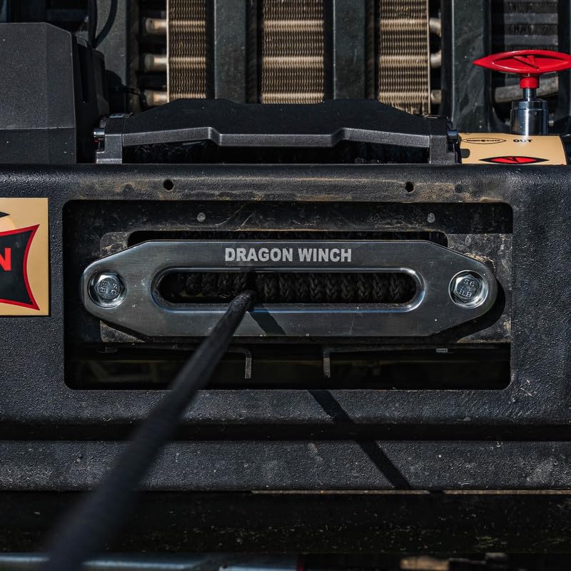 Dragon Winch Câble de Treuil Synthétique 20m 9mm avec Crochet pour Treuils Électriques | Pour utilisation Off-Road, 4x4, Camions | Capacité 8000-14000 lbs | Durable, Robuste | Noir
