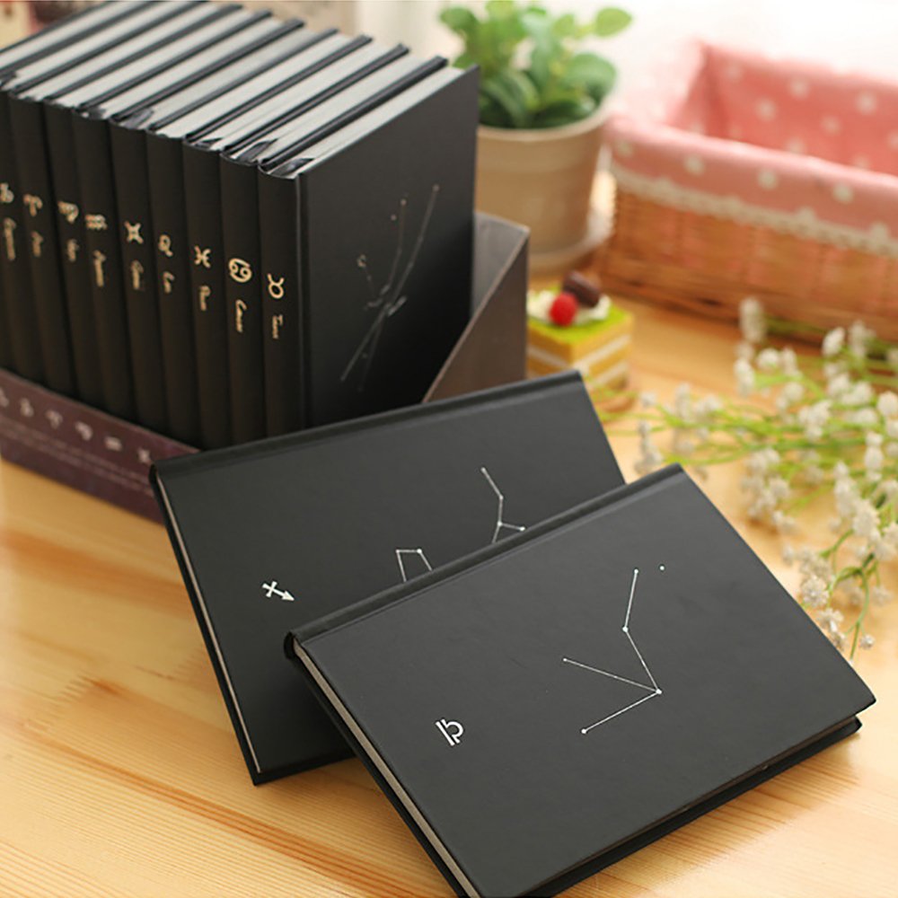 Zhi Jin Special Personalise Zodiac Twelve Constellation Notebook Hard Cover Diary Notepad Journal Set Scorpio