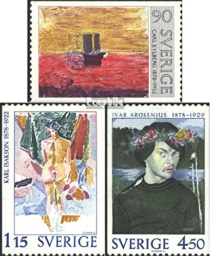 Prophila Collection Svezia 1034-1036 (Completa Edizione) 1978 Significativa Svezia (Francobolli per i Collezionisti) Pittura