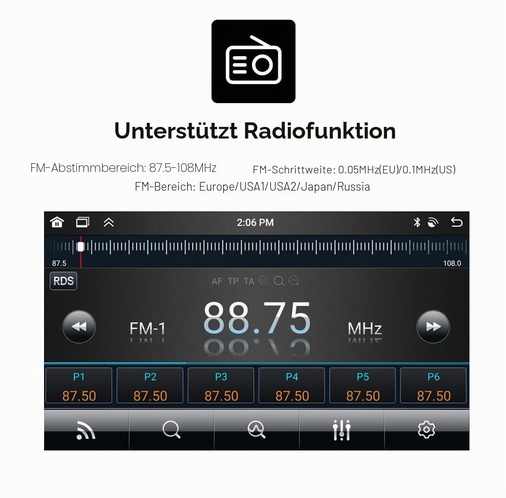 RoverOne Autoradio GPS für Mazda CX3 CX-3 CX 3 für Mazda 2 DK 2014 2015 2016-2021​ Carplay Android Auto Stereo Head Unit Bluetooth Sat Navigation