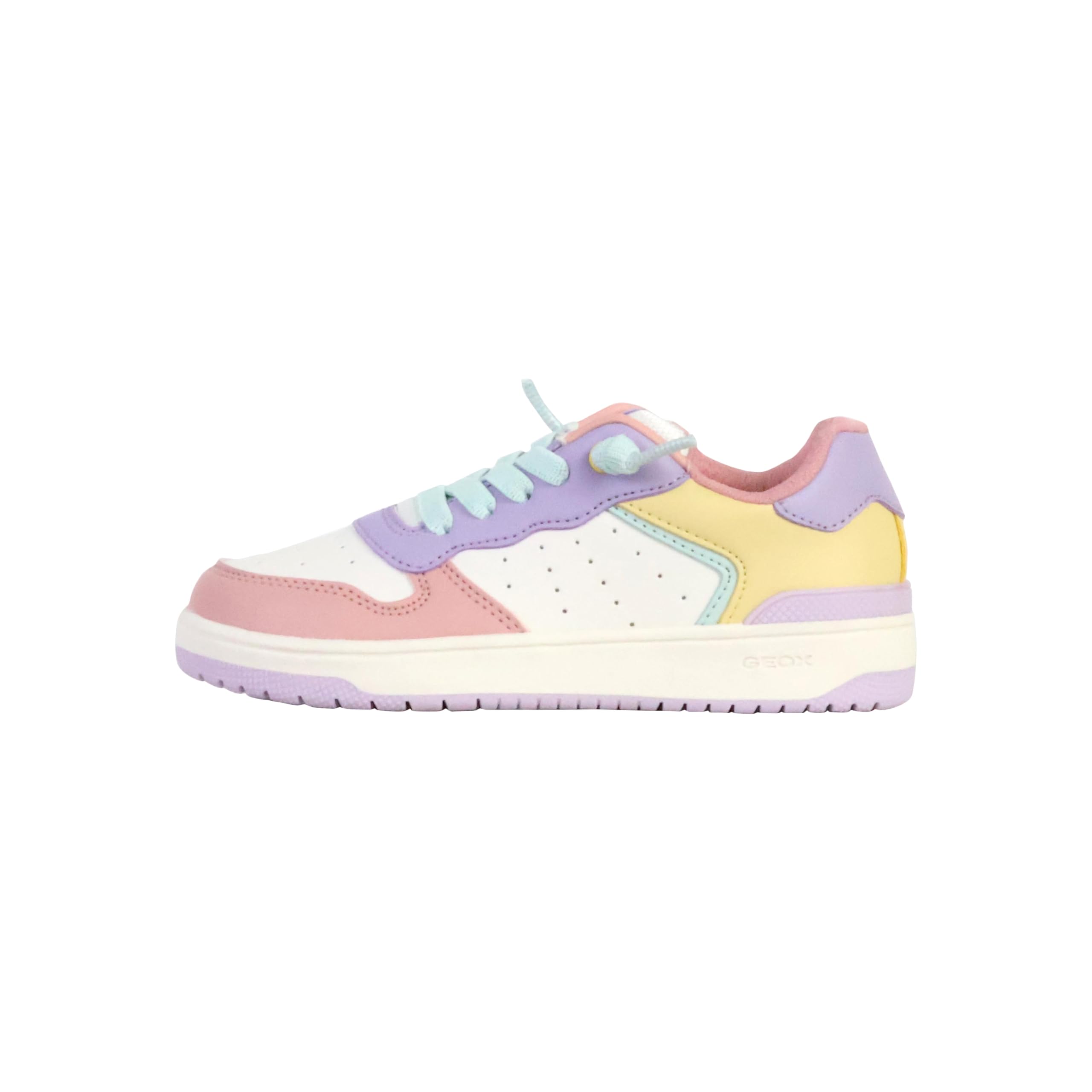 Geox J WASHIBA Girl D, Girls’ Sneaker, Lilac/Lt Yellow,