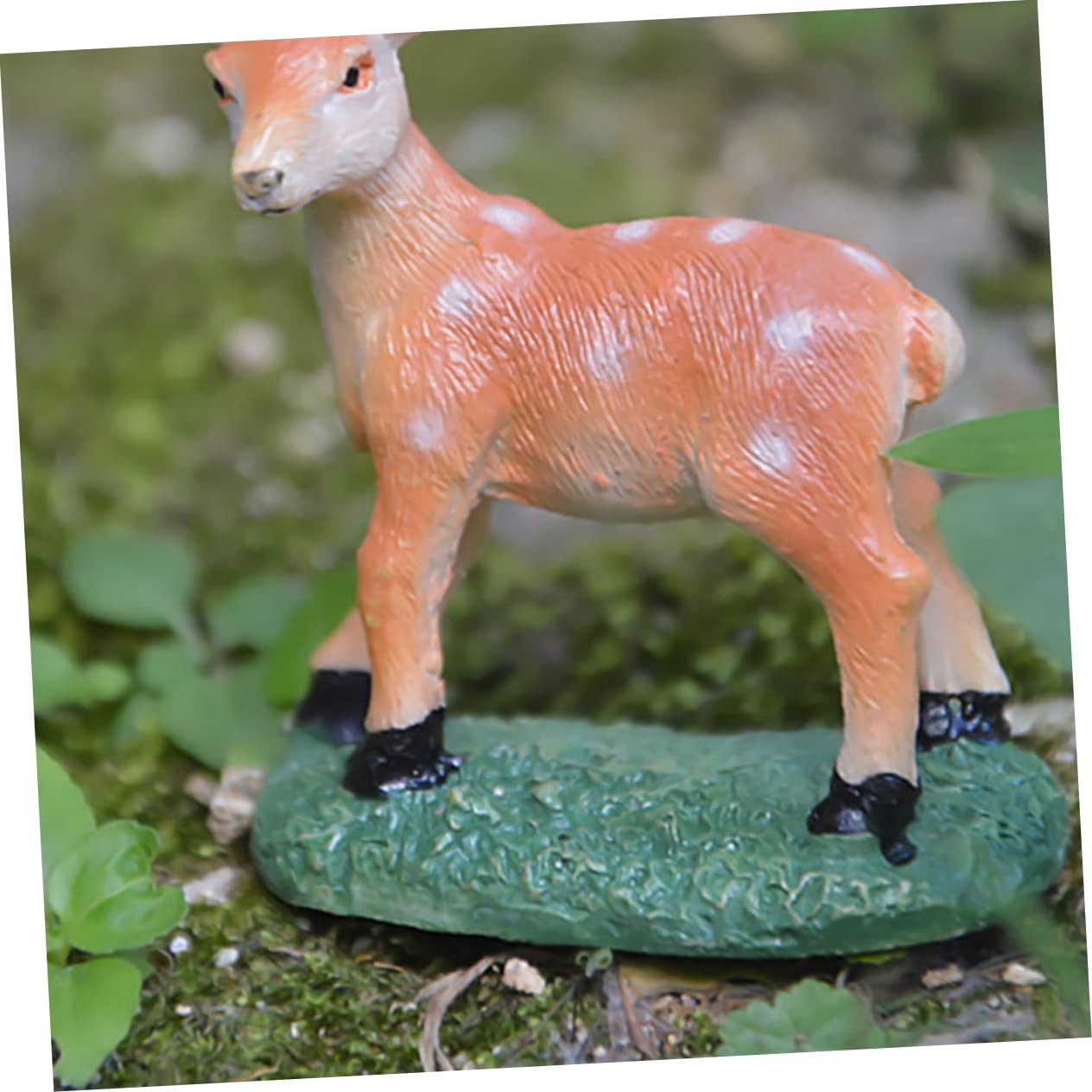 VANZACK 3 Sätze Teiliges REH Figuren Resin Für Landschaftsdeko Süßes Tier Ornament Für Wohnzimmer Schlafzimmer Und Wohnraumgestaltung Als Für Familie Und Freunde 4 Stücke * 3