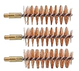 Flachberg Bronze Lauf Reinigungsbürste – Schrotflinten Kaliber 16 und Kal. 20 mit M5 Gewinde 3 STK.