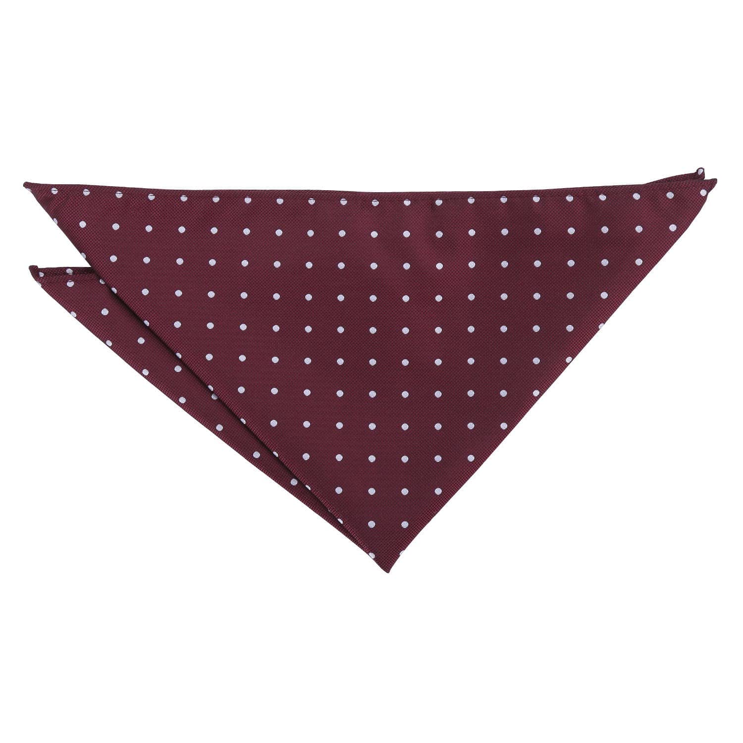 DQT Polka Dot Wedding Party Pocket Square Handkerchief - Burgundy