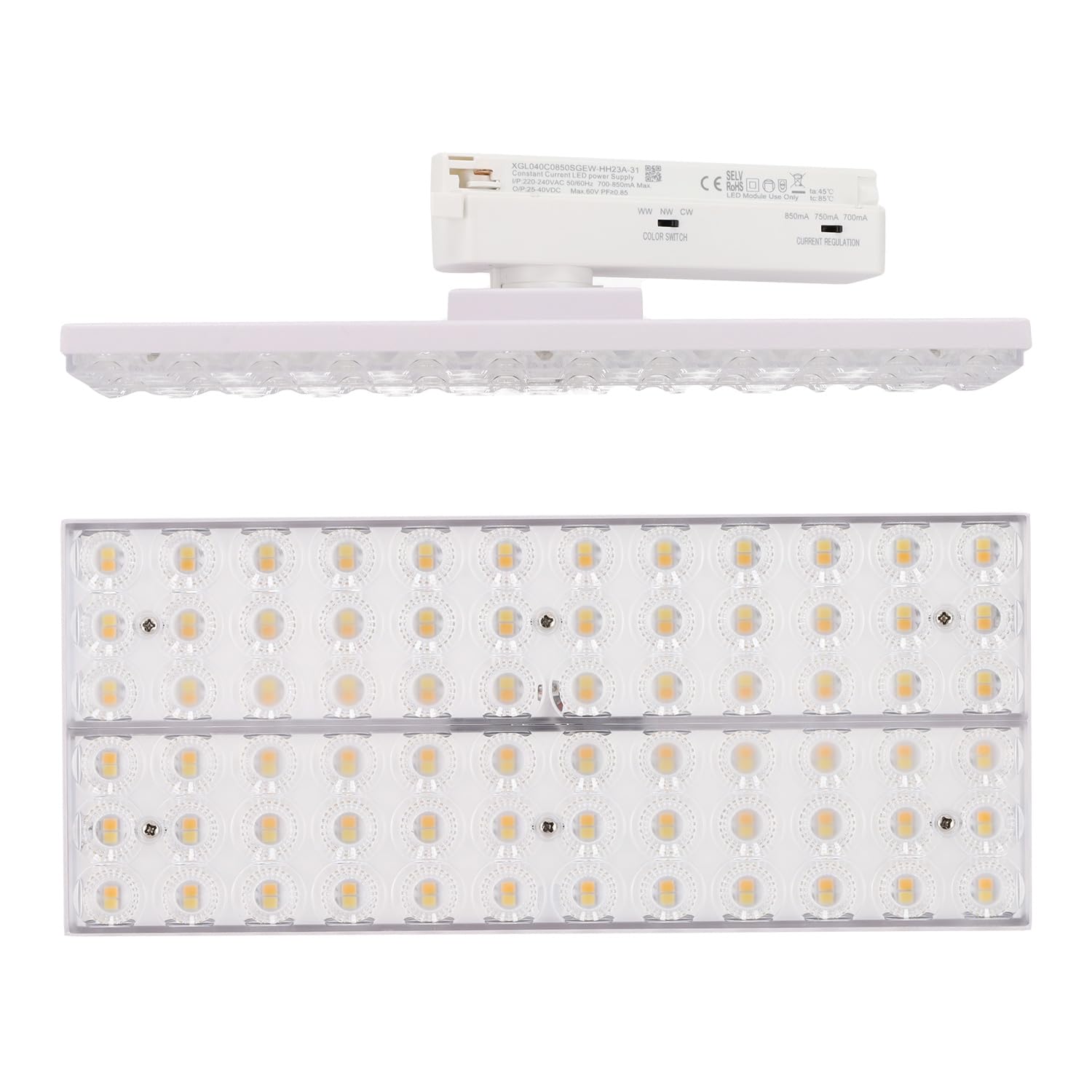 Faretto LED per binario Market bianco 30 W CCT | Greenice