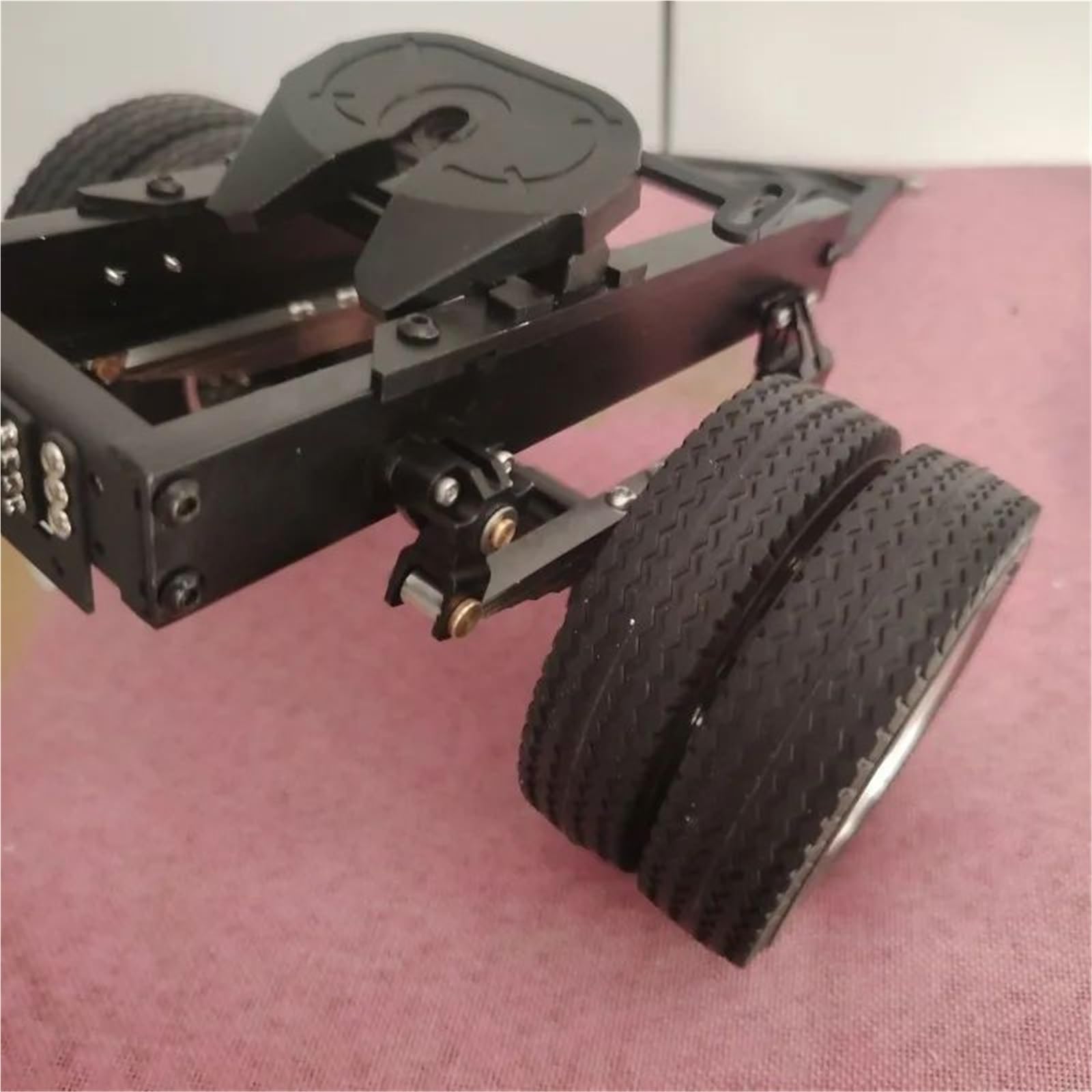 Trasferimento A Singolo Asse Rimorchio In Metallo Per Tamiya Per SCANIA 770S Per VOLVO Per ACTROS 3363 Per MAN 1/14 RC Auto Parti Ricambio RC Componenti