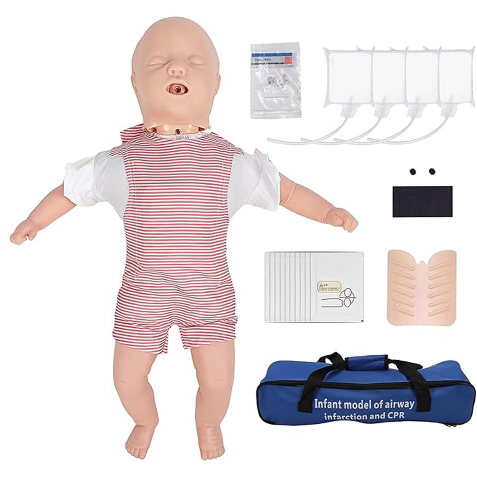 Modèle de réanimation cardiopulmonaire (RCR), entraînement de premiers secours, mannequin de RCR avancé avec sac, mannequin d'entraînement professionnel A