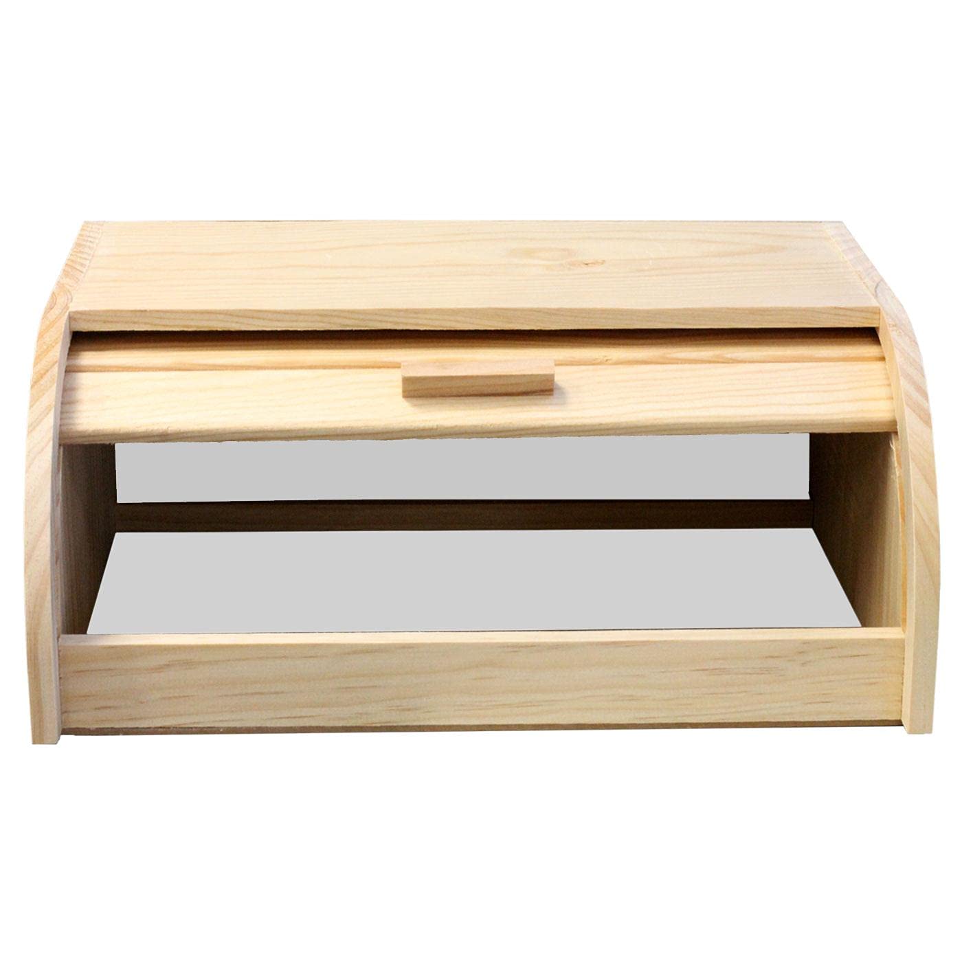 Acan Tradineur – Panera de Madera con Tapa – Contenedor para Pan Fabricado en Madera Natural – 15,5 x 48,1 x 25,8 cm