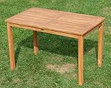 ASS Echt Teak Holztisch 120x70cm Gartenmöbel Gartentisch Garten Tisch Holz sehr robust Alpen - 5