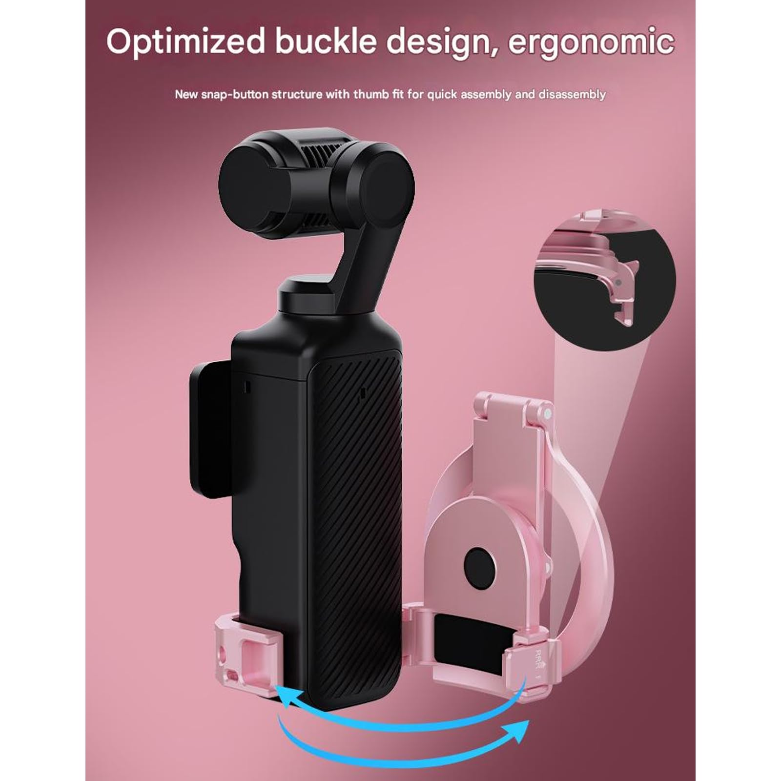 Składany kij do selfie statyw stojak uchwyt na telefon do Pocket 3 Action Camera Mount Video przenośny uchwyt kamery na zewnątrz