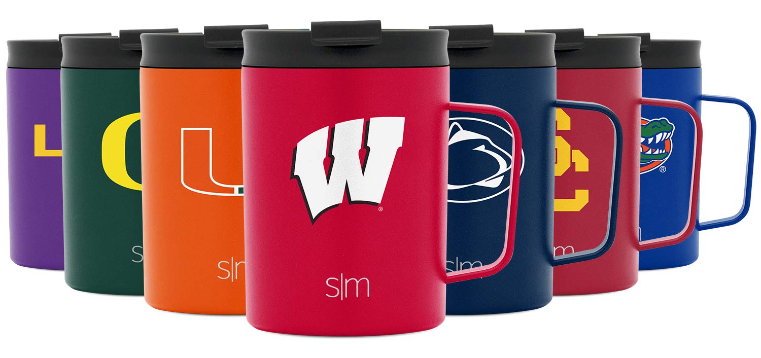 Simple Modern Officially Licensed Collegiate University Coffee Mug with Leakproof Lid Insulated Stainless Steel Travel Mug | Scout, Classic Collection