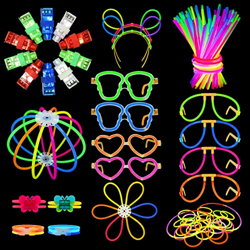 Segotendy Knicklichter Party Set 246PCS, Knicklichter Leuchtstäbe 100 Stückmit 10 Fingerlicht, Glow Sticks für Kinder Neon Party Deko Mitgebsel Kindergeburtstag Geburtstagsdeko