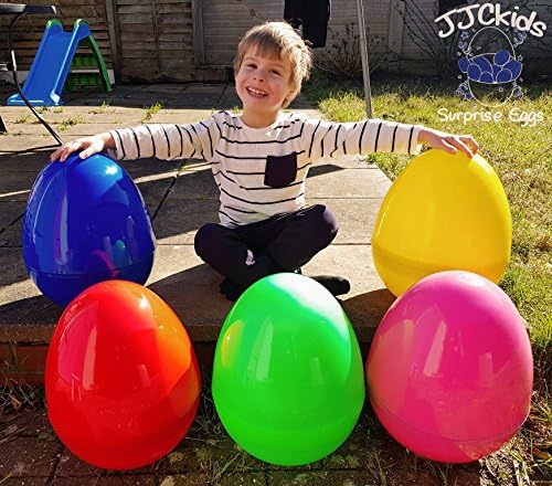 JJCkids Giant Mega Jumbo Plastic Surprise Egg 14'' high Biggest Available Online (Yellow)