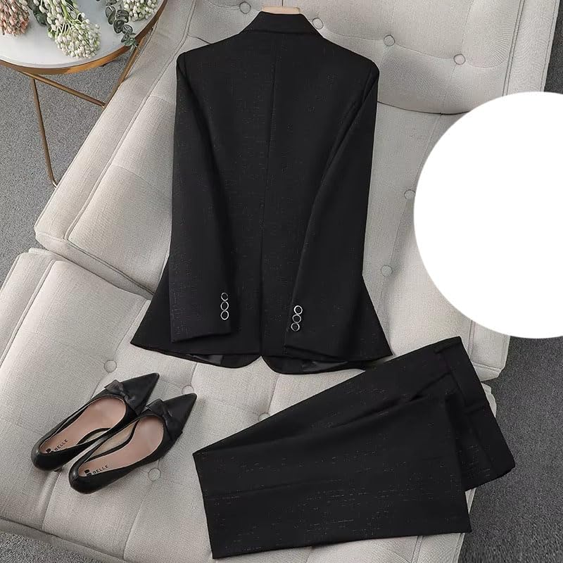 Women's Double Breasted Suit Set Blazer Pants Office Business Workwear Set