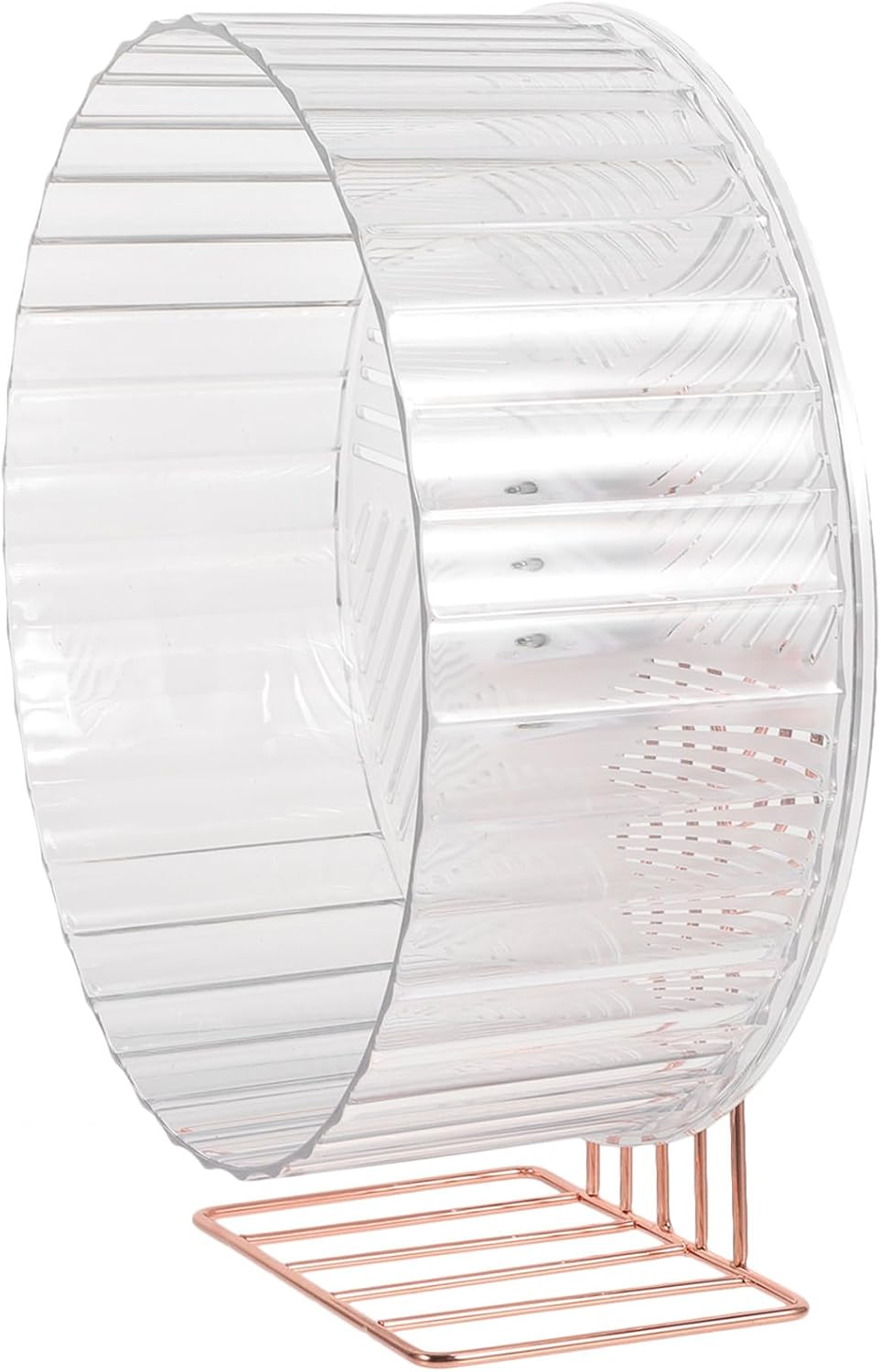 Kichvoe Silent Hamster Exercise Wheel with Alloy Base and Stand, Large Size Running Wheel for Small Animals, Compatible with Hamsters, Hedgehogs, and Chinchillas, Pet for Indoor Cage Use