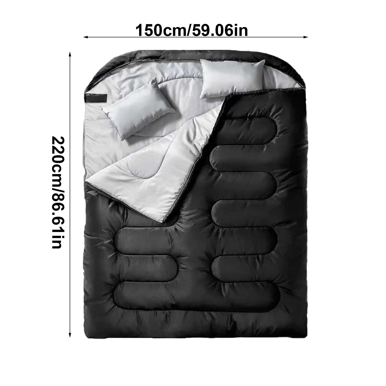 Saco De para 2 Personas Adultos,Saco 2 Plazas Todo Tiempo para Senderismo | Manta para Camping Verano Invierno Deporte Aire Libre Viaje Hombre Mujer