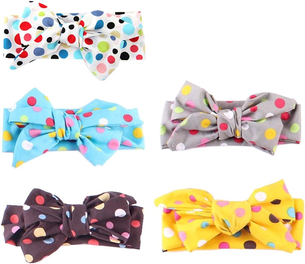 Set of 4 Jolieer Cute Baby Elastic Headbands Hair Bands Rabbit Ears