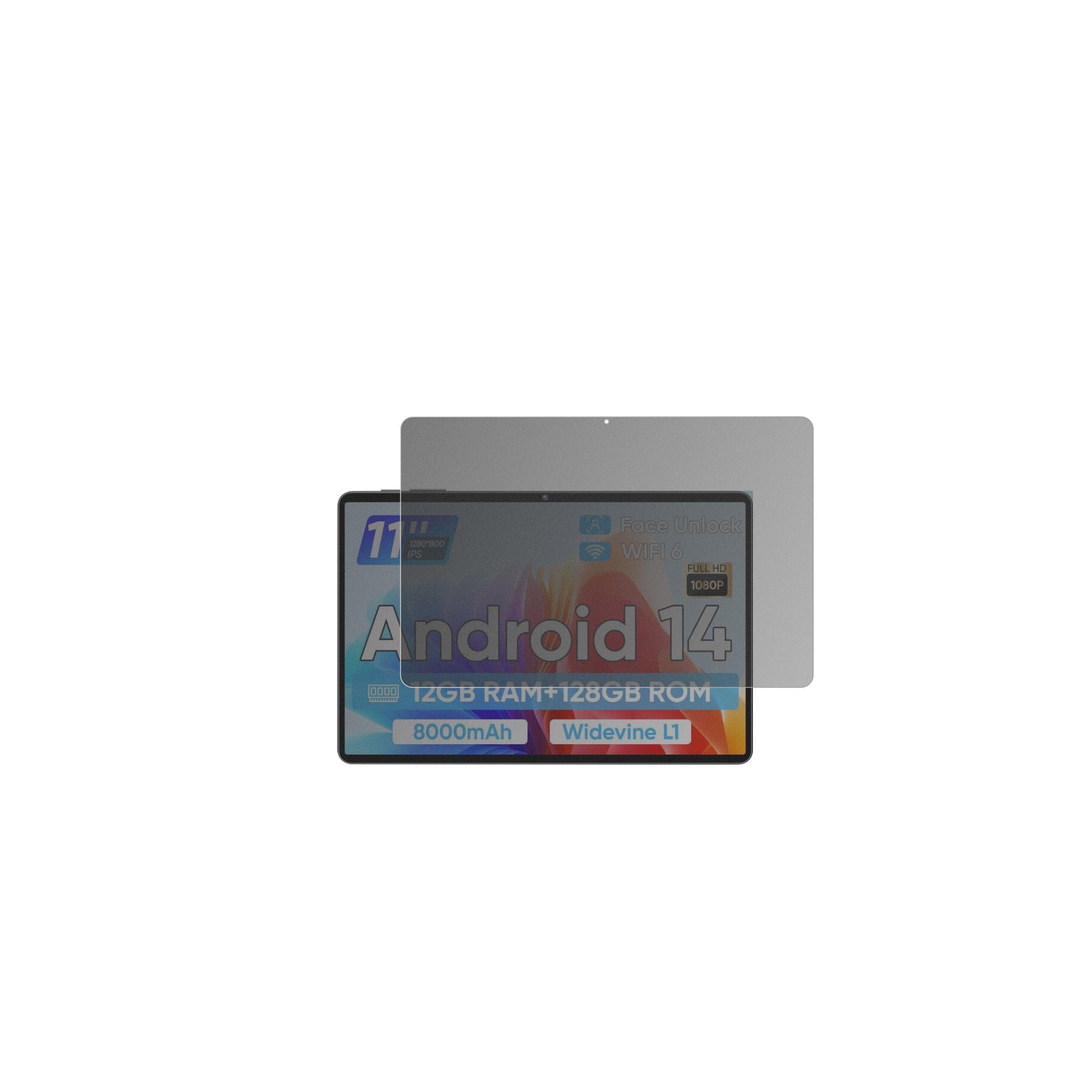 dipos Protection écran anti-espion pour Tuohaitime C5 | Film mat, filtre de confidentialité 4 directions, sur mesure, anti-rayures, sans bulles, adhésion sans colle