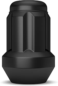 White Knight 40400SMBT Wheel Locks for Cars, 1/2"-20 Thread, Matte Black Wheel Lock Set (Pack of 4)