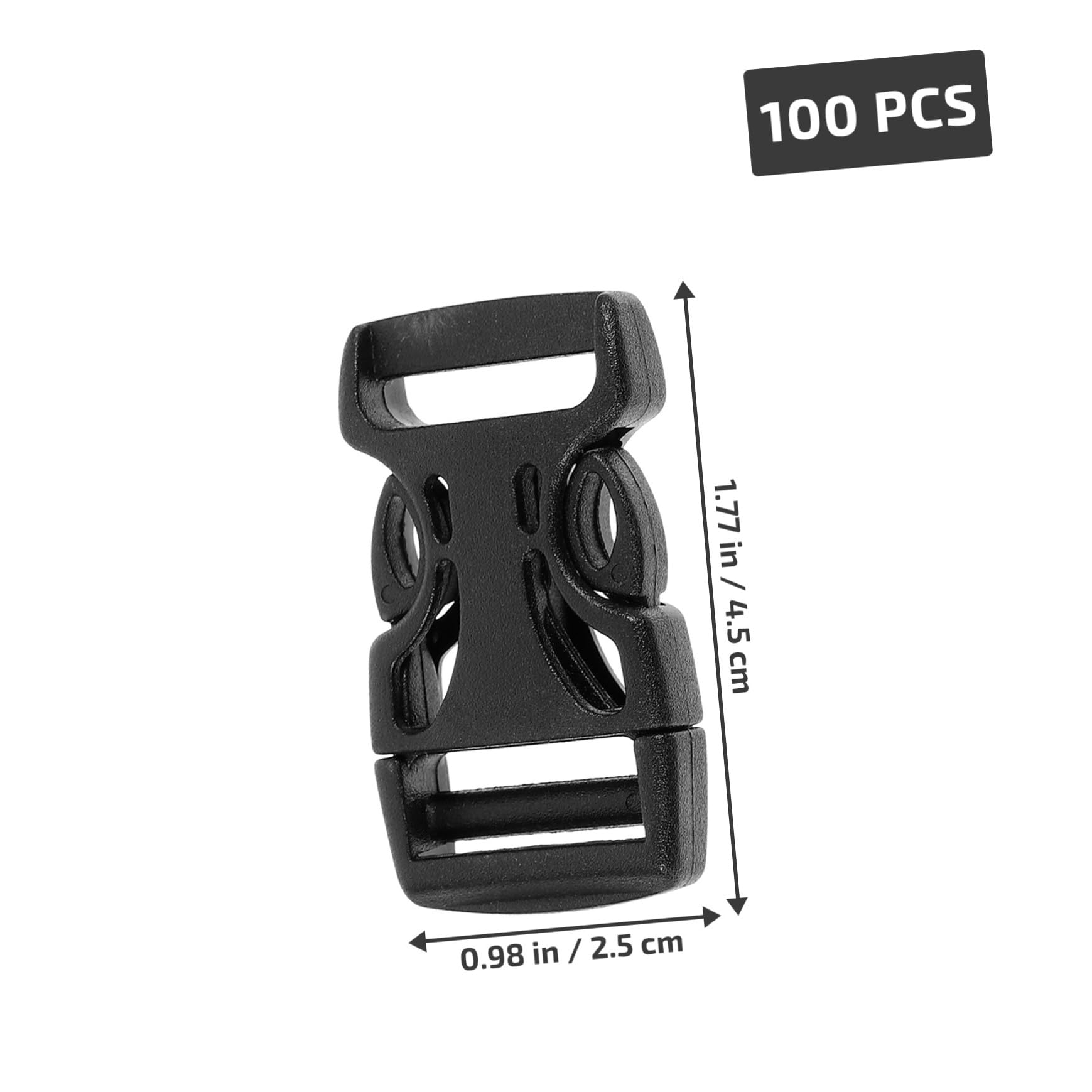 100 piezas Buckles para Equipaje de Liberación Rápida Hebillas de Correa de Accesorios Duraderos para Maletas y Mochilas Material Ecológico Pom Repuestos Prácticos para Uso Diario