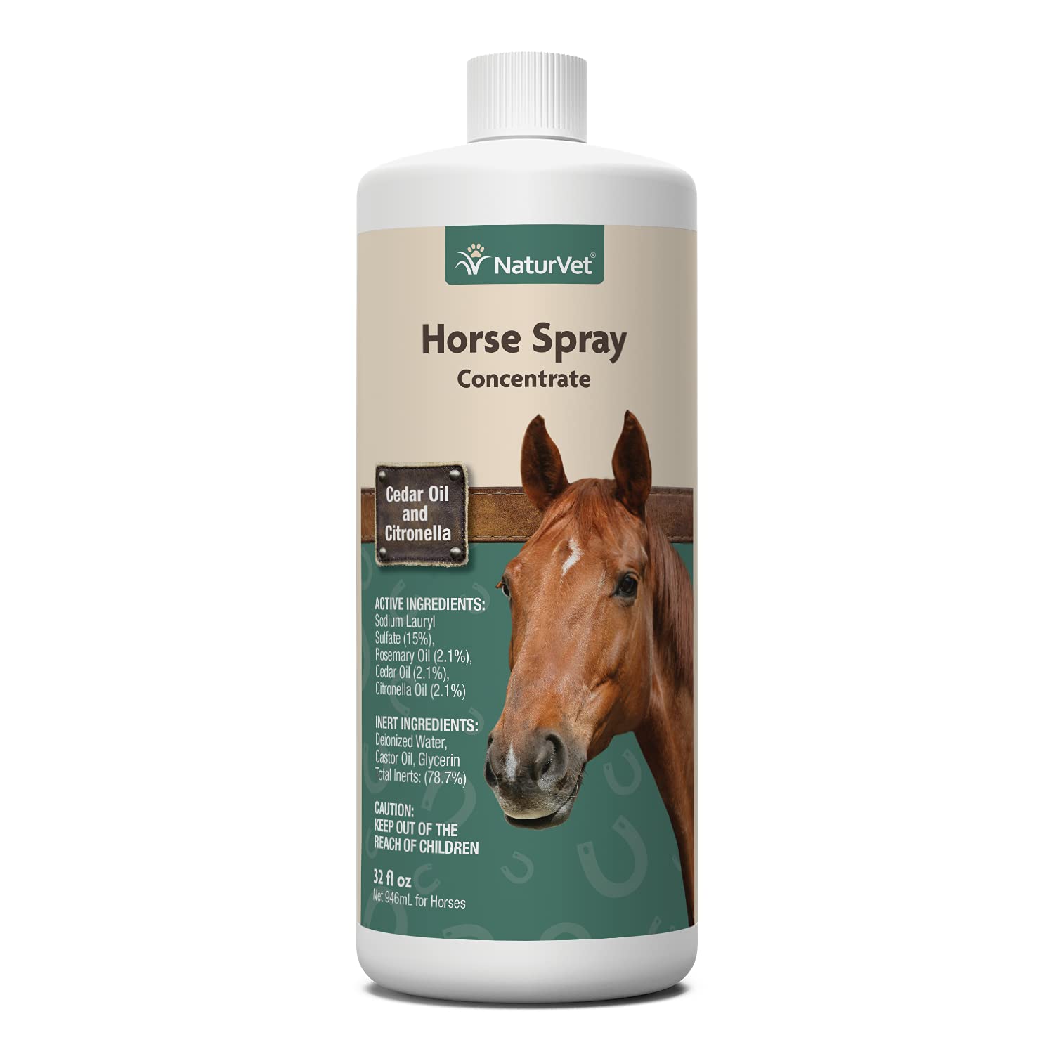 Repelente Natural NaturVet Para Cavalos - 947ml Com Óleos Essenciais