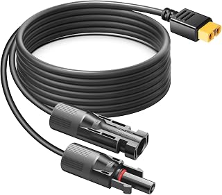 MJPOWER MC4 to XT60 Extension Cable 10FT for Solar Panel to Portable Power Station Solar Generator LiFePO4 Battery RV Fit EF ECOFLOW Power Station ECOFLOW/Renogy and More MC-4 Adapter Solar Panel