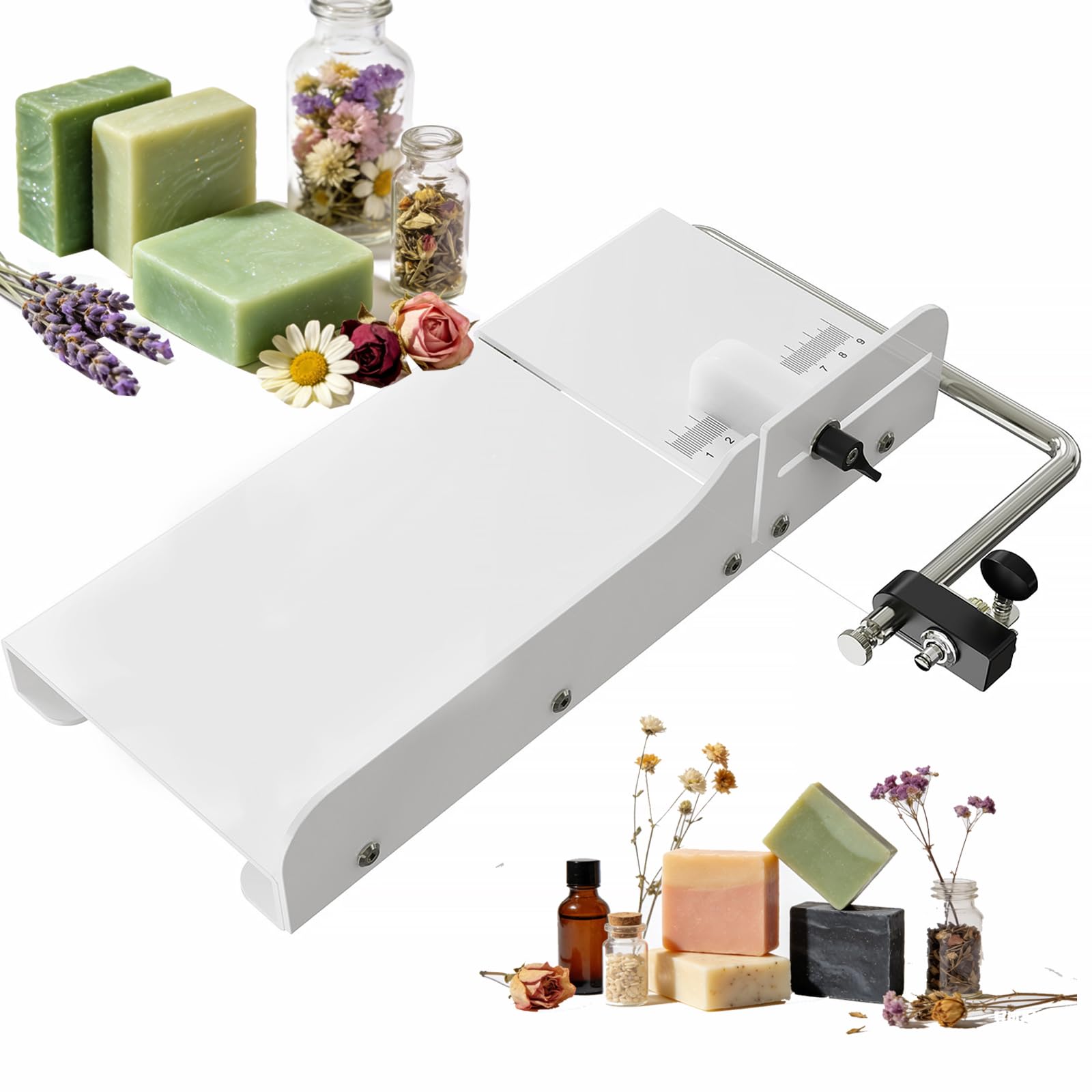 Cortador de jabón manual con precisión milimétrica para moldes de pan y queso
