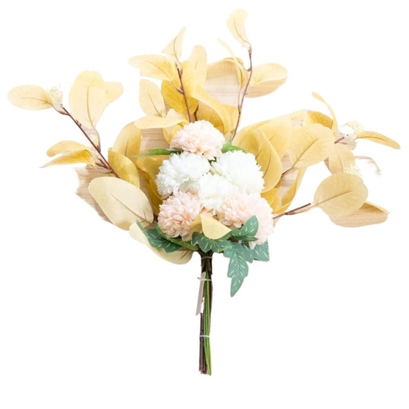 LuoAXINN Artificial Flower Branches 50cm Artificial Flower White Fake Plants Blue Bride Bouquet Hydrangea Chrysanthemum Silk Floral For Vase Wedding Home Room Decoration(Color1)