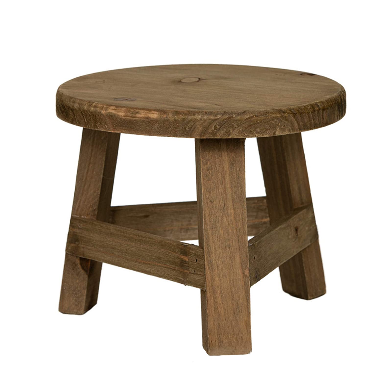 Sollee Taburete de Madera para Planta - Display Stand Interior y Exterior con Flower Pot Stand