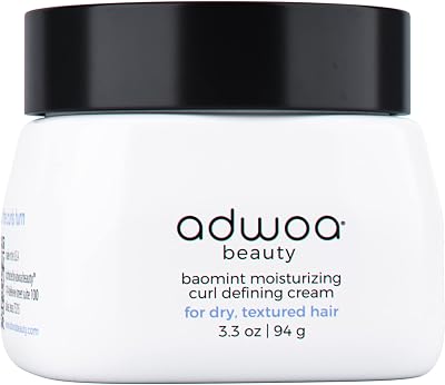 adwoa beauty - Baomint Curl Defining Cream with Organic Honey + Beeswax | Soft-Medium Hold for Curly, Coily + Kinky Hair | Frizz Control, Moisture + Shine (3.3 oz)