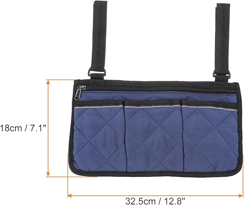 Miniatura 9 de PATIKIL Organizador de reposabrazos de silla, impermeable, para silla de playa, bolsa de almacenamiento para colgar reposabrazos, bolsa de