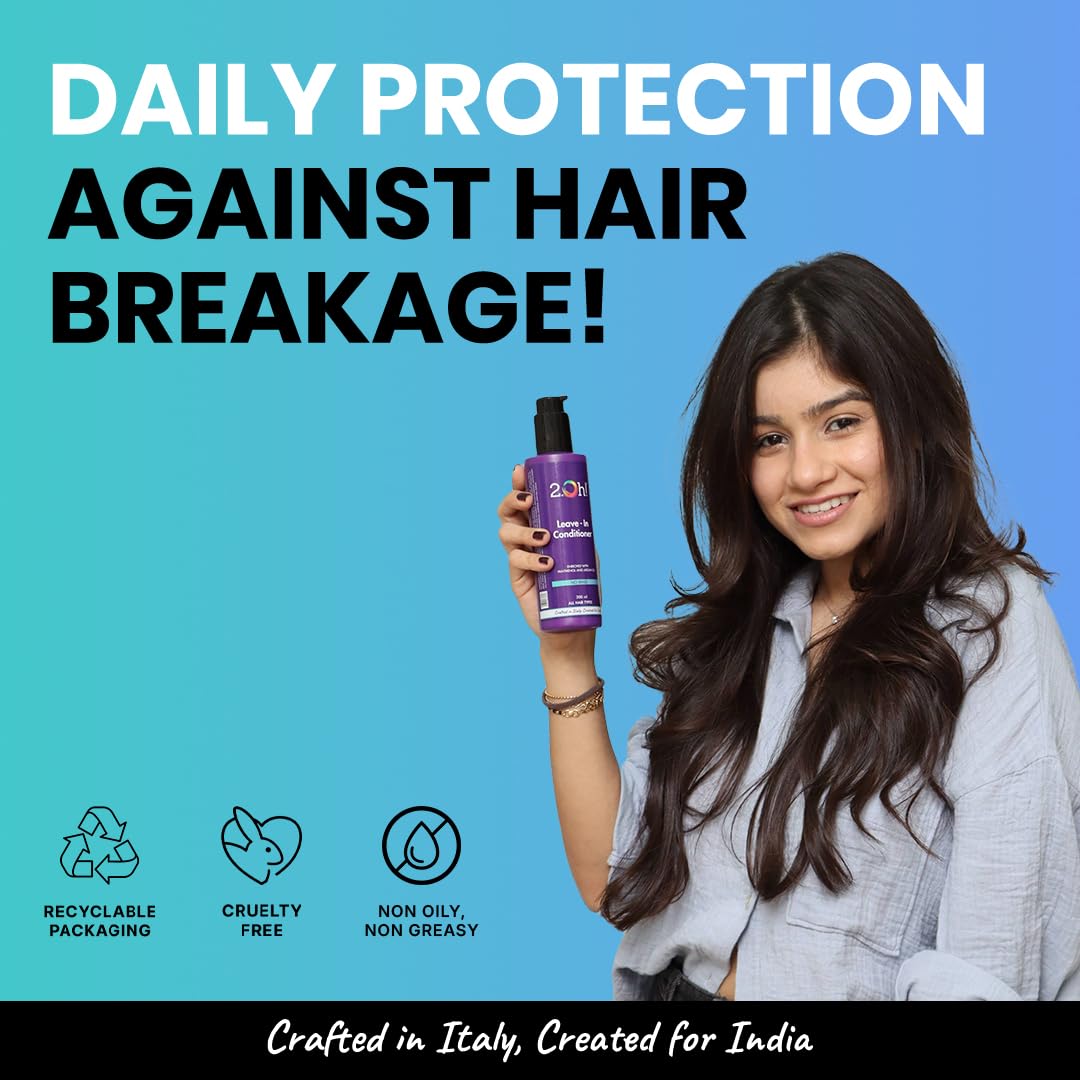 2.Oh! Italian Leave In Conditioner for Dry and Frizzy Hair | For All Hair Types | Nourishing Leave In Hair Conditioner with Panthenol and Argan Oil | Hair Serum for Dry Frizzy Hair | UV Protection 4
