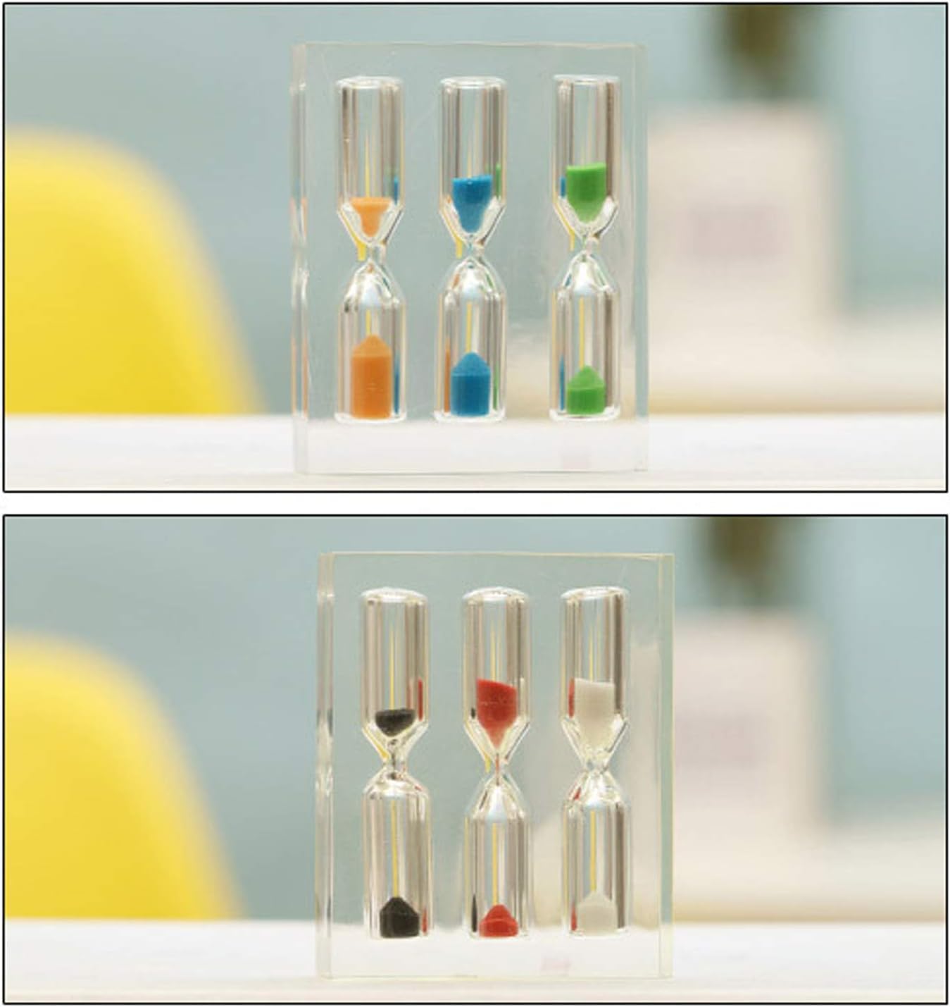 Sanduhr-Zeitgeber, Sanduhr-Sanduhr, Vintage-Glas-Sanduhr-Timer, moderne Mini-Acryl-Bastelarbeiten for Kinder, 3/4/5 Minuten Sanduhr-Sanduhr, Küche, Schule, Sanduhr, Sanduhr-Timer, Sanduhr, Desktop-Cou