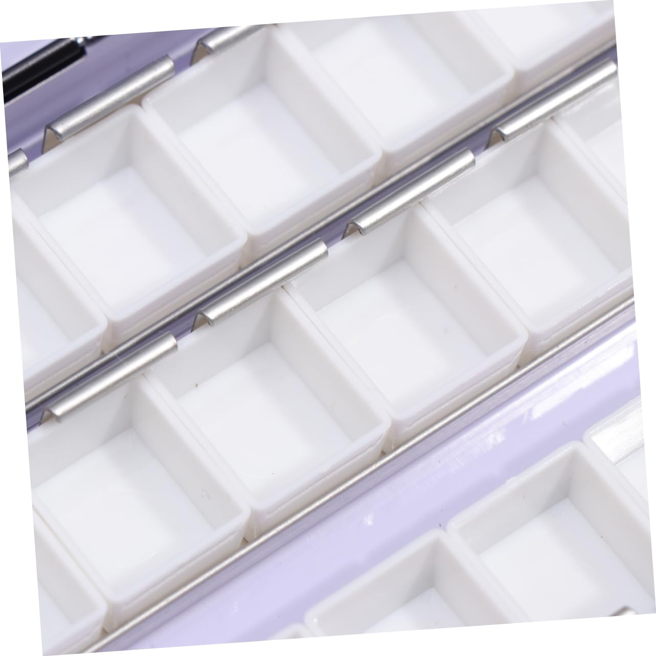 Ciieeo Palette D’aquarelle Vide en Fer Noir, 48 Emplacements