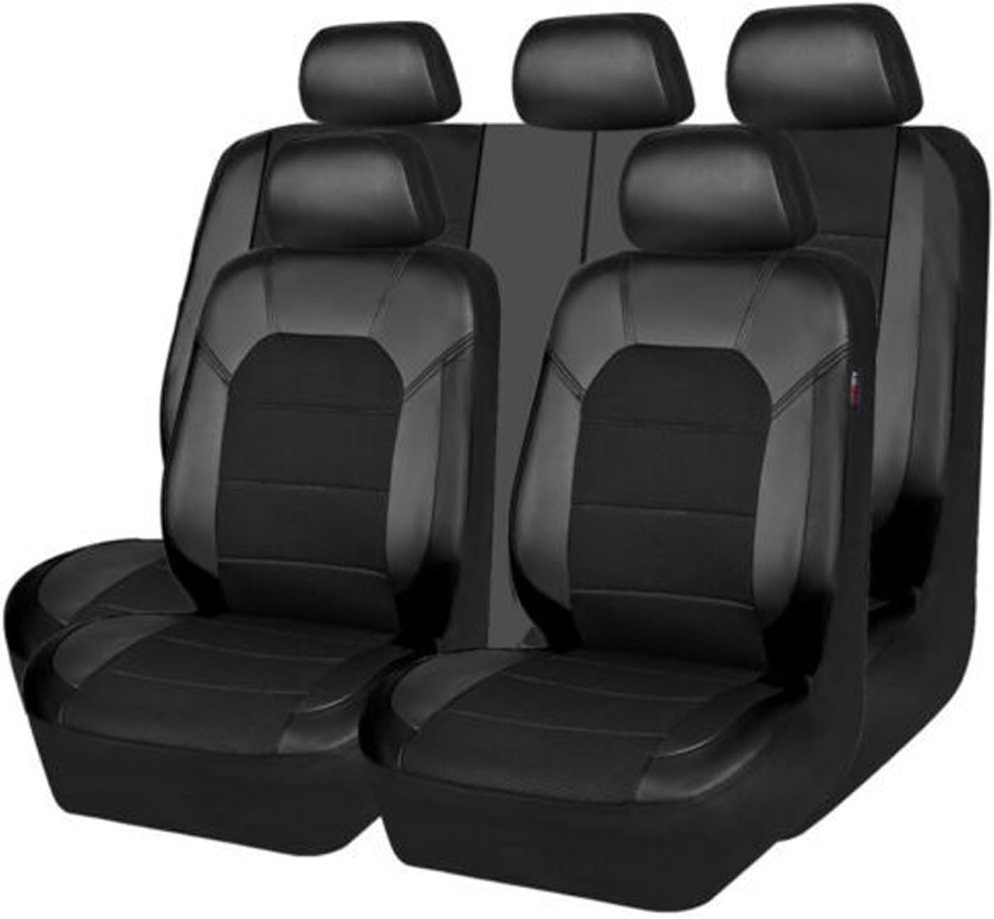 Housse de siège de voiture en cuir noir pour Dacia Sandero Stepway 2000-2024