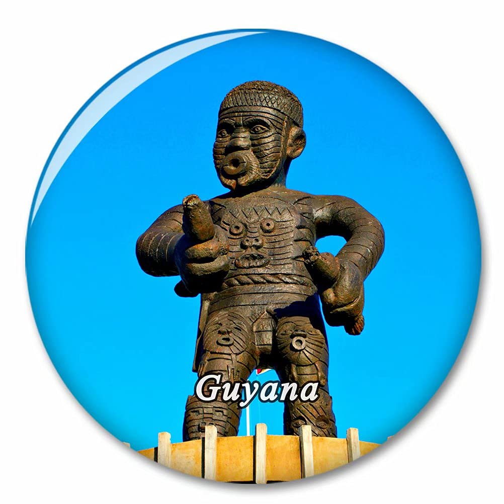 Kxrsm Bxtkpq-Guyana-2764 Guyana Fridge Magnet Decorative Magnet Bottle Opener Tourist City Travel Souvenir Collection Gift Strong Refrigerator Sticker