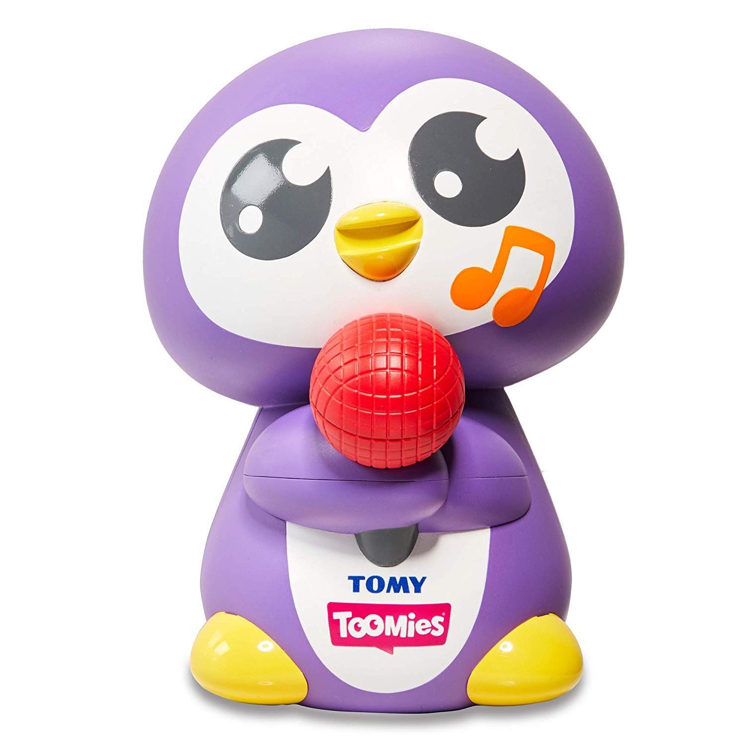TOOMIES E72724C Tomy Tuneless Penguin Time Squeaker, Bath Musical Water Play, Baby Sensory Toy for Boys and Girls, Suitable from 12 Months +, Multicoloured