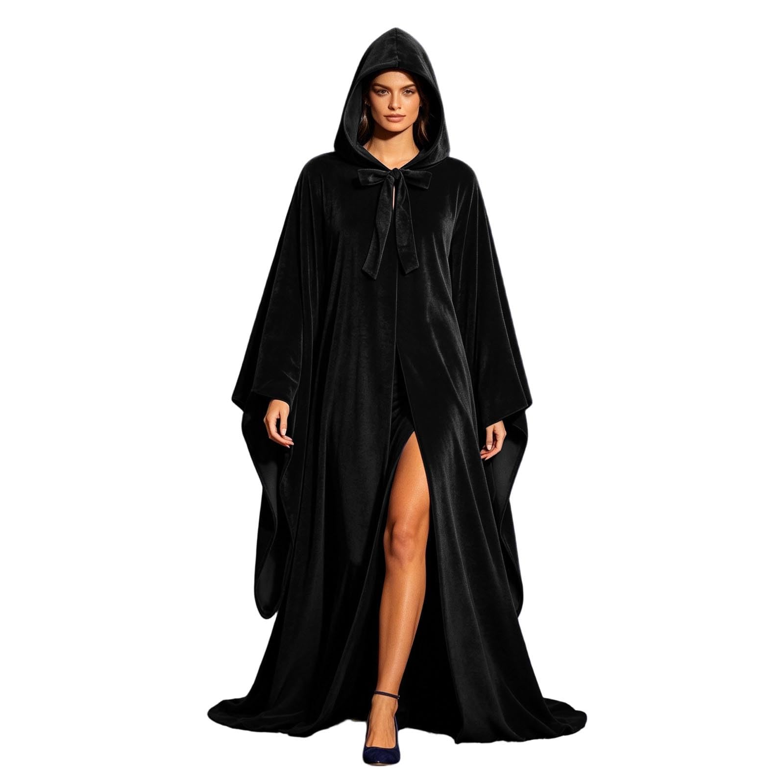 Generisch Eleganter Unisex Umhang für Cosplay, Halloween-Rollenspiele,Einfarbig | weicher Stoff | vielseitig für Kostümpartys & Bühnenauftritte | Einheitsgröße