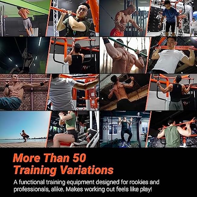 GRAVITYGYM: Bodyweight Training Equipment, Orange, Plastic & Alloy Steel