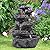 5-Tiers Indoor/Outdoor Garden Water Fountain,22inch Cascading Rock Rock Natural Waterfall Outdoor Fountains with LED Lights and Pump, Resin Water Fountain for Garden, Patio, Yard, Deck Decor Cascadin