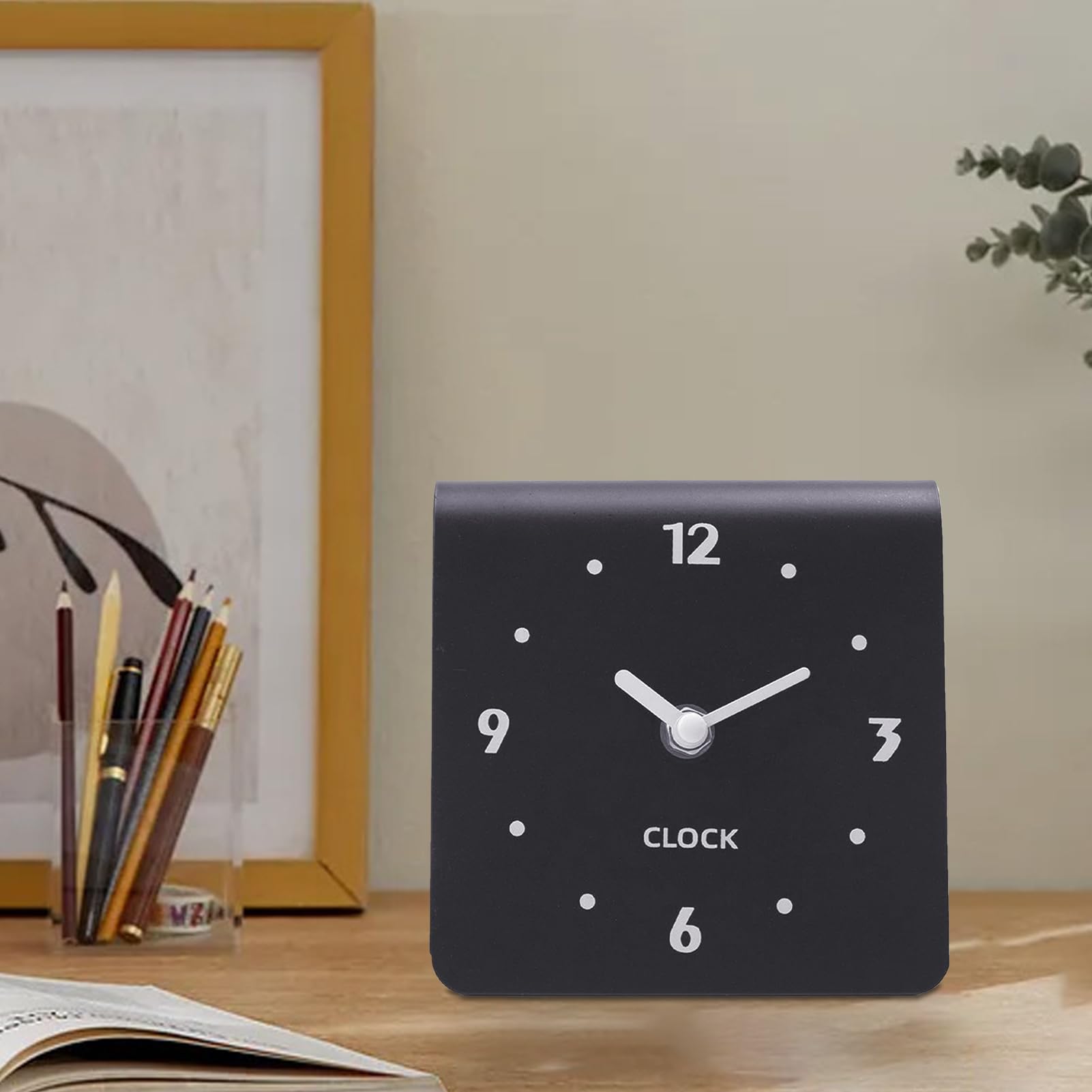 Alarm Clocks Bedside Retro Standing Clock Table Clock, Modern Small Mini  Shelf Desk Table/Wall Clock, Silent Non-Ticking Battery Operated Mantel  Clock Free Standing Clock, image size:1601x1601