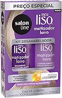 Kit Shampoo e Condicionador, Salon Line, Meu Liso Matizador Loiro, Vegano - Para Cabelos Lisos, 2 Unidades