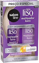 Kit Shampoo e Condicionador, Salon Line, Meu Liso Matizador Loiro, Vegano - Para Cabelos Lisos, 2 Unidades