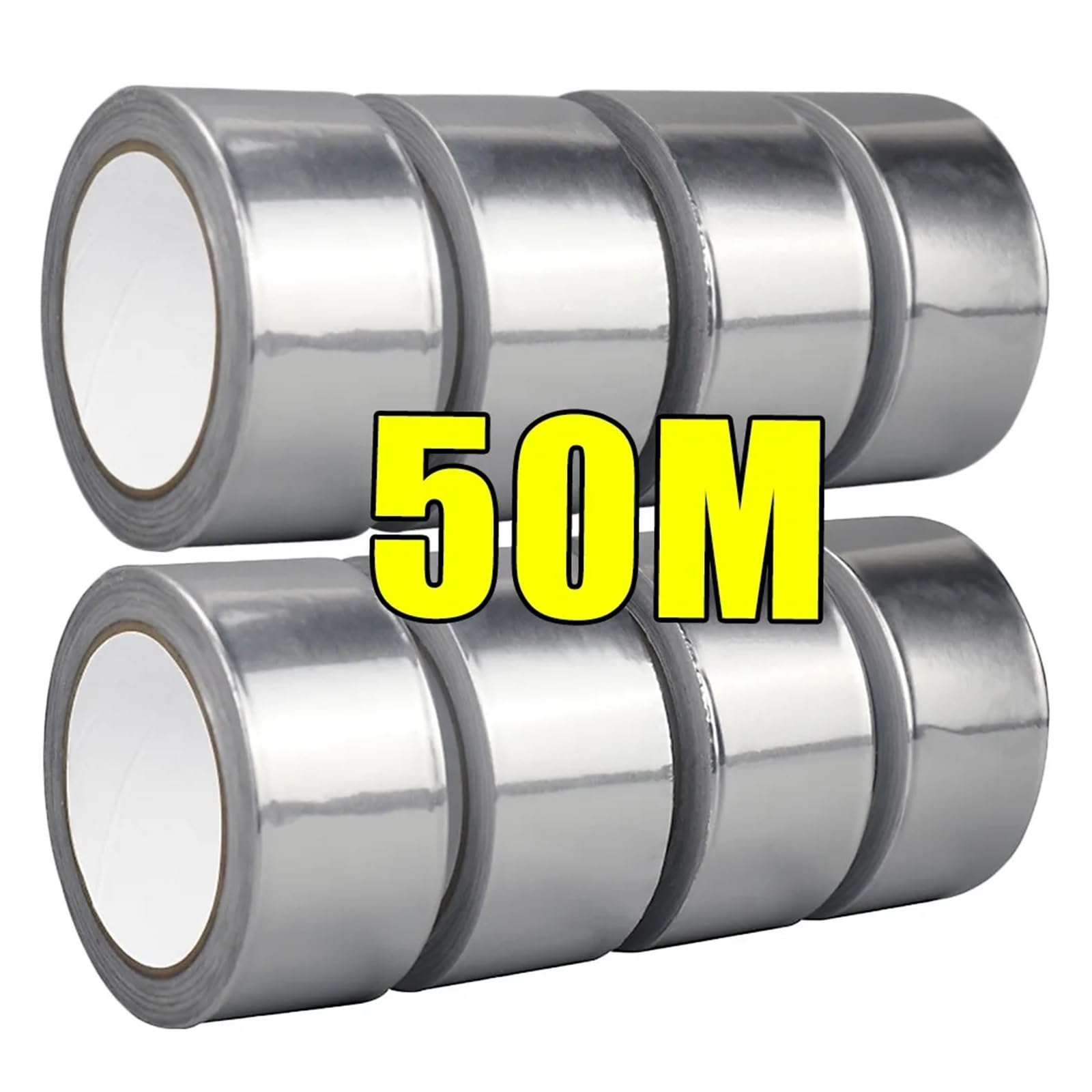 Nastro in alluminio argentato resistente al calore, adesivi anti-perdite, riparazione di toppe, nastro adesivo anti-perdite, adesivi impermeabili for cucina(10M (1 ROLL)_5CM)