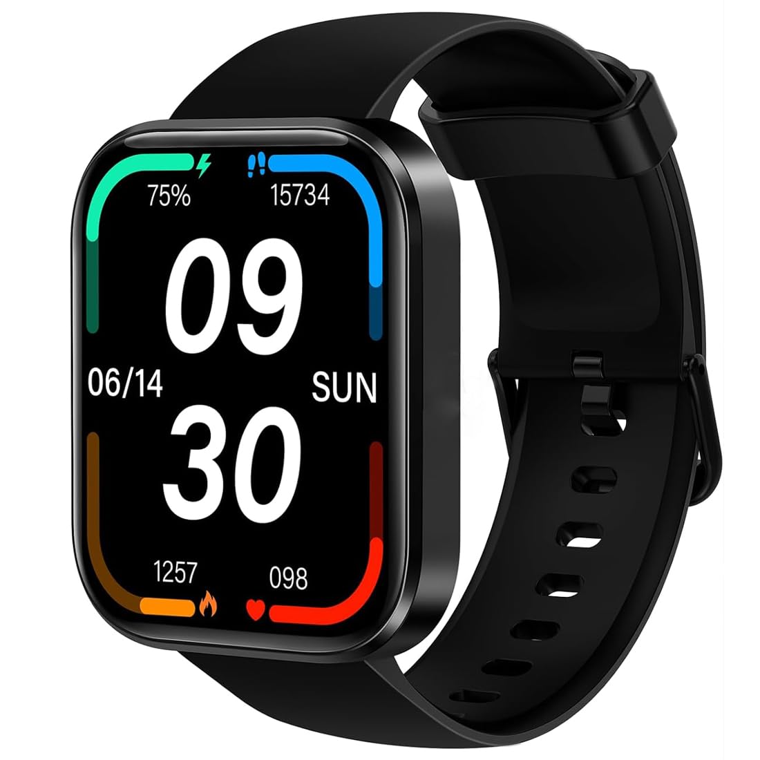 Bouncefit D20 Y68 Fitness Band Smart Watch for Men, Women, Boys, Girls, Kids – Single Touch Interface, Water Resistant, Workout Modes, Quick Charge Sports Smartwatch – Jet Black (FF)-image-30