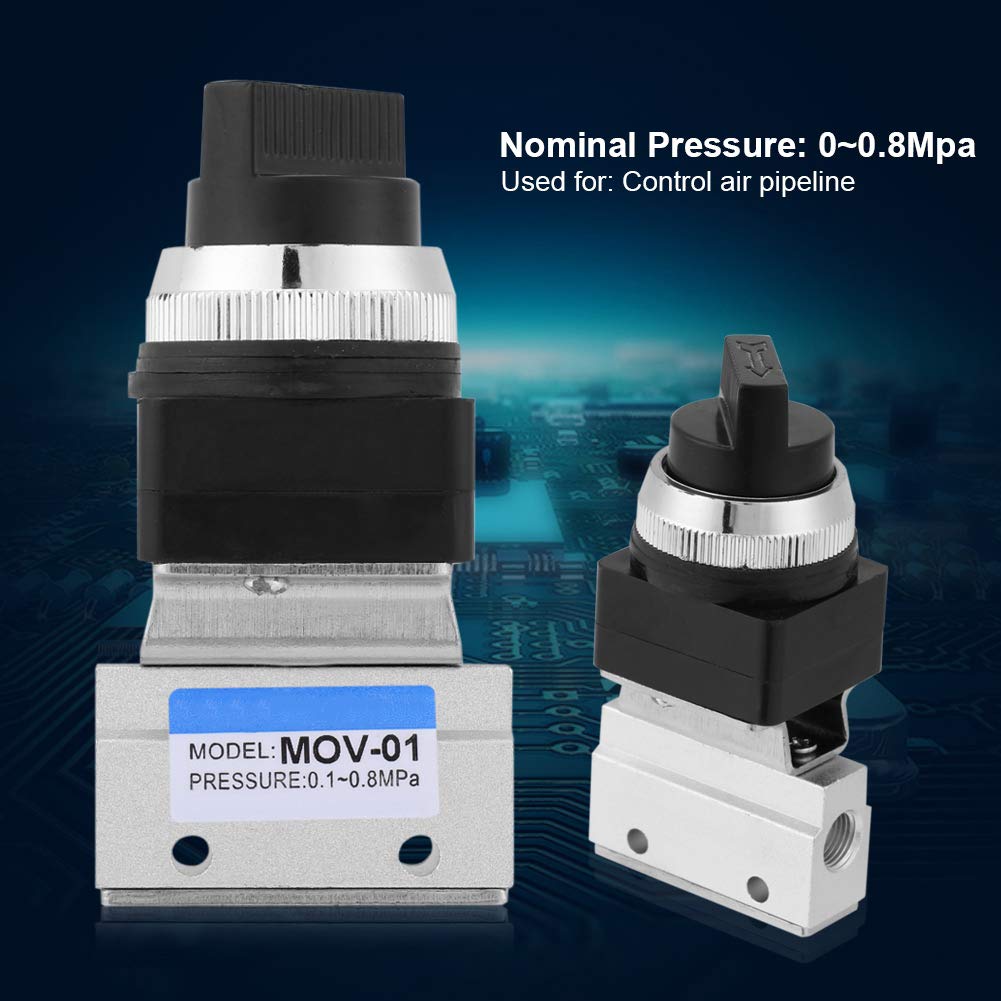 Valvola Pneumatica A Rullini MOV-02 G1/8 - Manuale 0-0.8 MPa | Per Attrezzature Meccaniche E Medicali - Foto 5