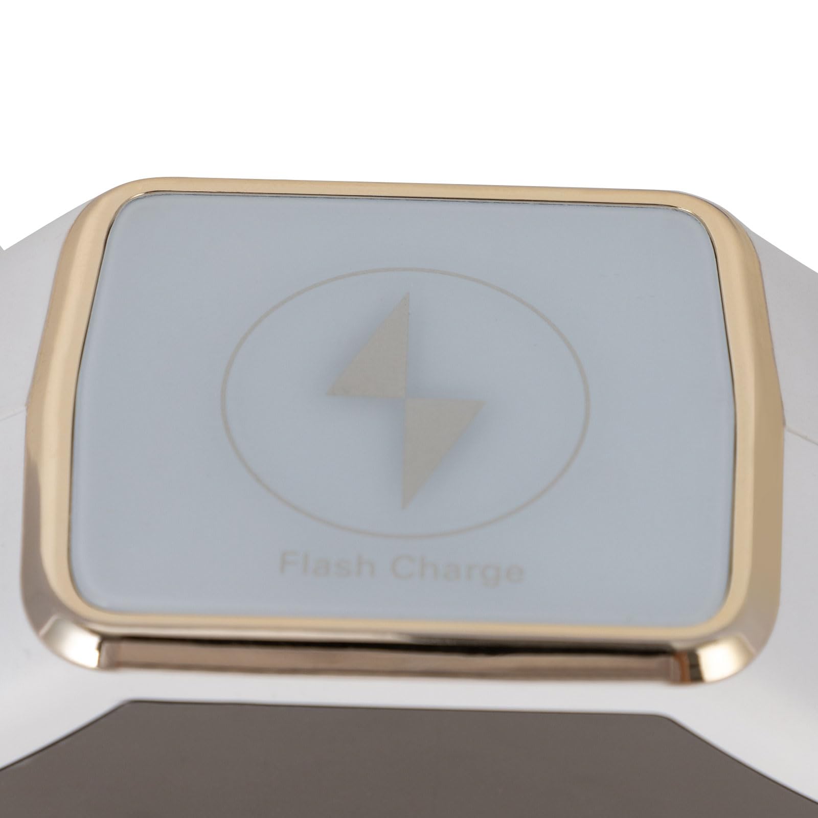 Lampada da comodino USB, dimmerabile, con funzione di ricarica rapida wireless e timer, cambia colore, luce notturna da tavolo per camera da letto (bianco)