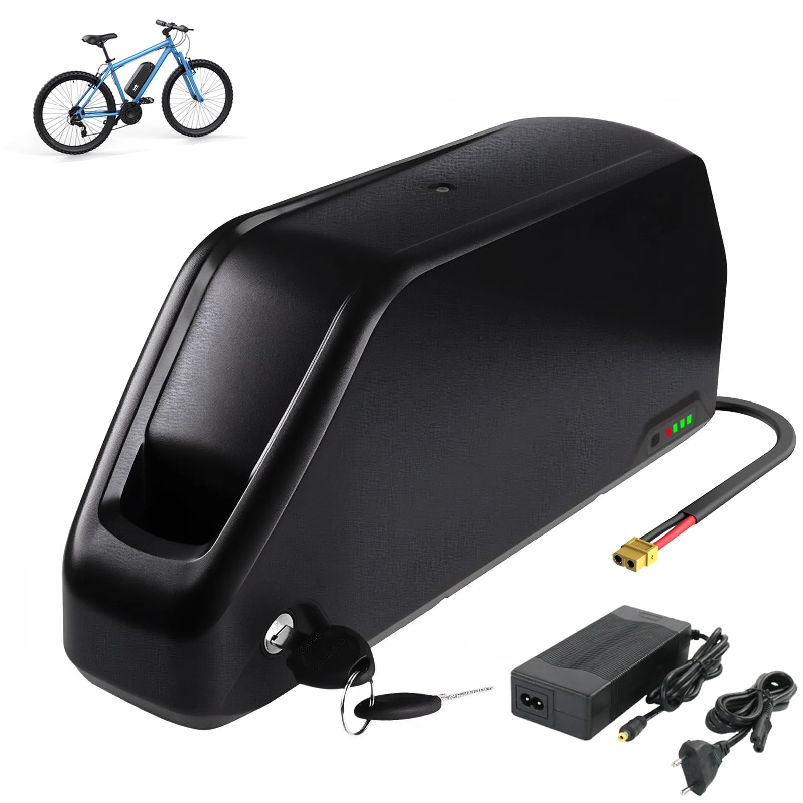 48V 25Ah Batterie Velo Electrique, Batterie vélo électrique avec BMS 50A, Chargeur Rapide, Batteries 48v Lithium ION pour Roue de Conversion Bafang 250W-1700W et Autres vélos électriques
