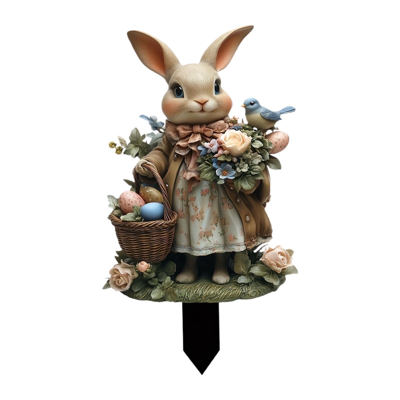 CALANDIS™ Bunny Garden Stake Cute 2D Flat Yard Stake for Lawn Decoration Outside | Figurines | Home Dacor-image-21